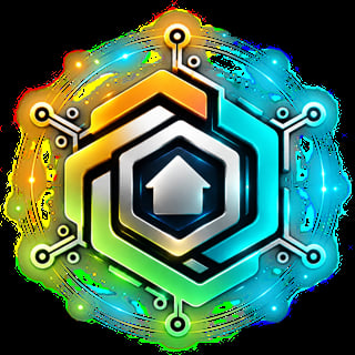 Home Hive 360 icon: a house within layered hexagonal network rings with six surrounding connection nodes